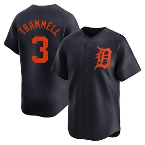 Men's Detroit Tigers Alan Trammell Limited Navy Alternate Jersey