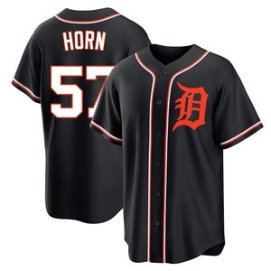 Men's Detroit Tigers Bailey Horn Replica Black Fashion Out Jersey