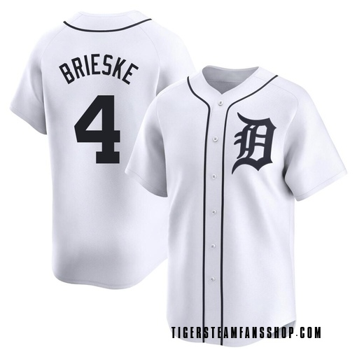 Men's Detroit Tigers Beau Brieske Limited White Home Jersey
