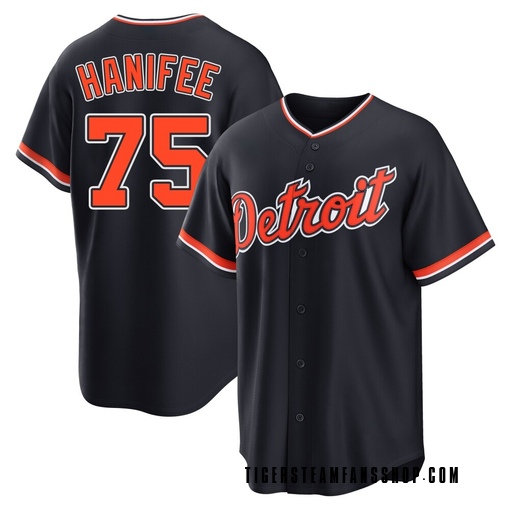 Men's Detroit Tigers Brenan Hanifee Replica Navy Alternate 2nd Jersey
