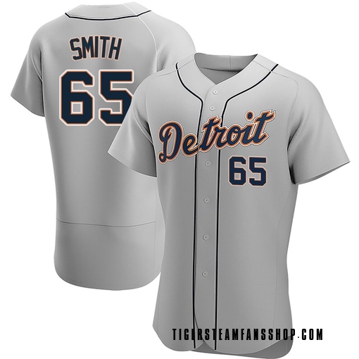 Men's Detroit Tigers Burch Smith Authentic Gray Road Jersey
