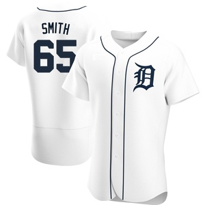 Men's Detroit Tigers Burch Smith Authentic White Home Jersey