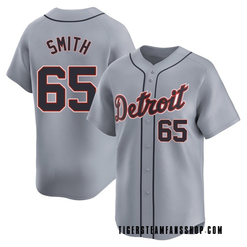 Men's Detroit Tigers Burch Smith Limited Gray Road Jersey