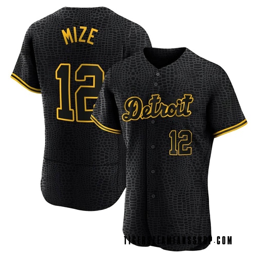 Men's Detroit Tigers Casey Mize Authentic Black Snake Skin City Jersey