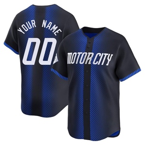 Men's Detroit Tigers Custom Limited Blue 2024 City Connect Jersey
