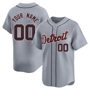 Men's Detroit Tigers Custom Limited Gray Road Jersey