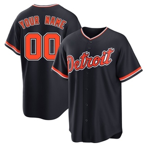 Men's Detroit Tigers Custom Replica Navy Alternate 2nd Jersey