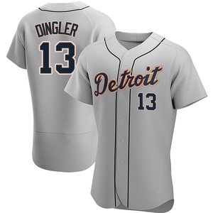 Men's Detroit Tigers Dillon Dingler Authentic Gray Road Jersey