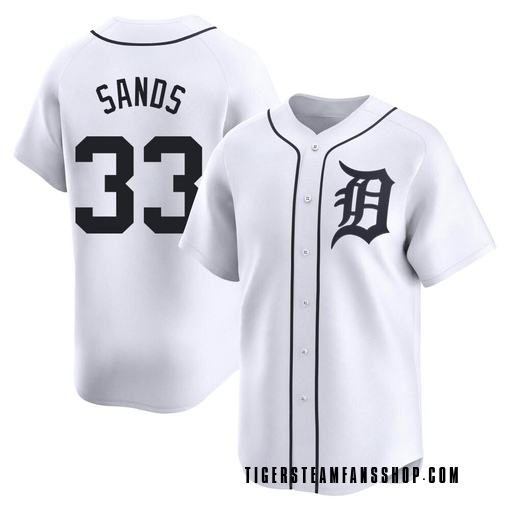 Men's Detroit Tigers Donny Sands Limited White Home Jersey