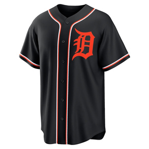 Men's Detroit Tigers Drew Anderson Replica Black Fashion Out Jersey