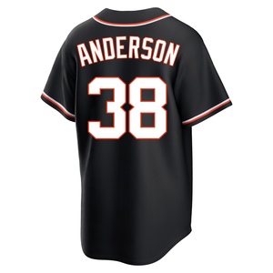 Men's Detroit Tigers Drew Anderson Replica Black Fashion Out Jersey