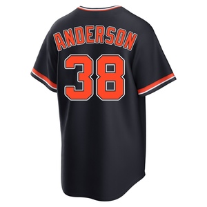 Men's Detroit Tigers Drew Anderson Replica Navy Alternate 2nd Jersey