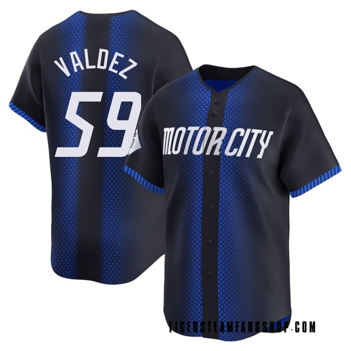 Men's Detroit Tigers Framber Valdez Limited Blue 2024 City Connect Jersey