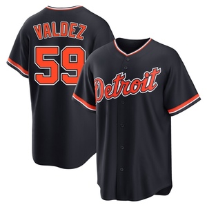 Men's Detroit Tigers Framber Valdez Replica Navy Alternate 2nd Jersey