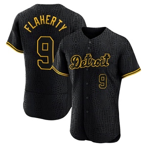 Men's Detroit Tigers Jack Flaherty Authentic Black Snake Skin City Jersey