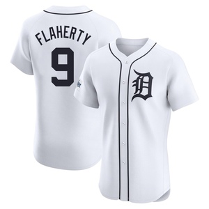 Men's Detroit Tigers Jack Flaherty Elite White Home Patch Jersey