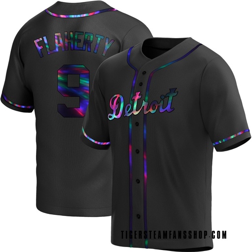 Men's Detroit Tigers Jack Flaherty Replica Black Holographic Alternate Jersey