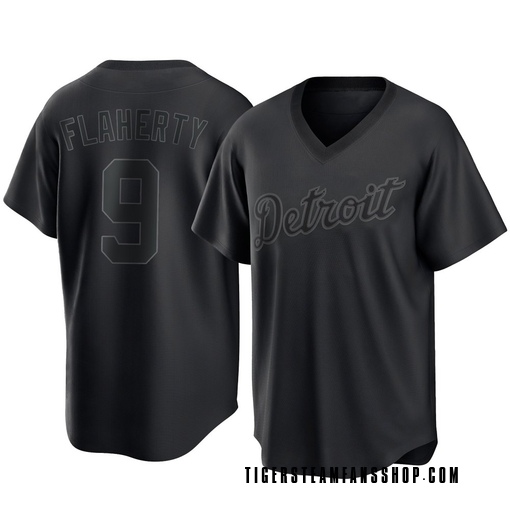 Men's Detroit Tigers Jack Flaherty Replica Black Pitch Fashion Jersey