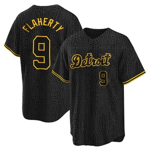 Men's Detroit Tigers Jack Flaherty Replica Black Snake Skin City Jersey