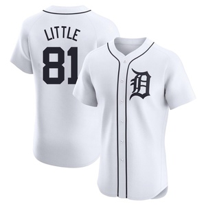 Men's Detroit Tigers Jack Little Elite White Home Jersey
