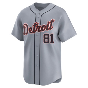 Men's Detroit Tigers Jack Little Limited Gray Road Jersey