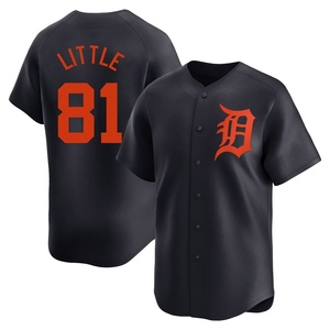 Men's Detroit Tigers Jack Little Limited Navy Alternate Jersey
