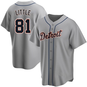 Men's Detroit Tigers Jack Little Replica Gray Road Jersey