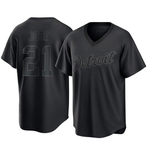 Men's Detroit Tigers Jackson Jobe Replica Black Pitch Fashion Jersey