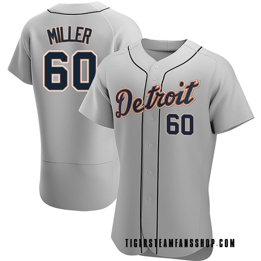Men's Detroit Tigers Jake Miller Authentic Gray Road Jersey