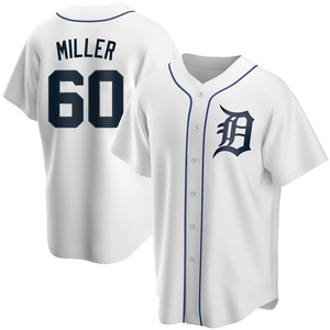 Men's Detroit Tigers Jake Miller Replica White Home Jersey