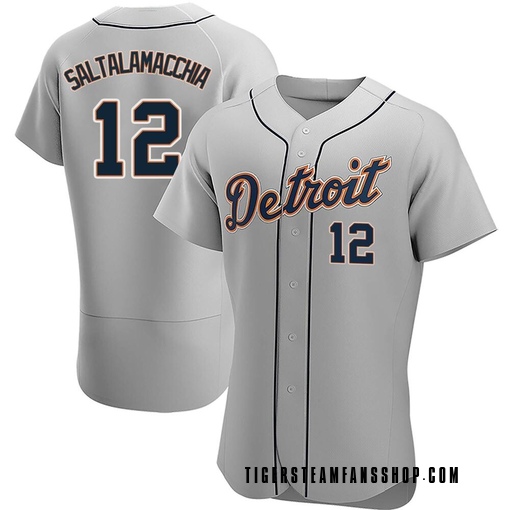 Men's Detroit Tigers Jarrod Saltalamacchia Authentic Gray Road Jersey