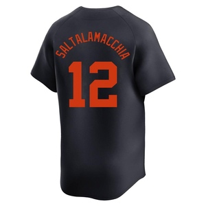 Men's Detroit Tigers Jarrod Saltalamacchia Limited Navy Alternate Jersey