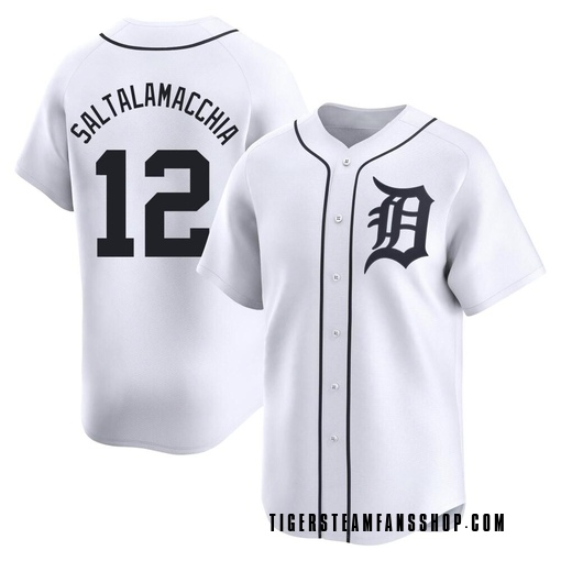 Men's Detroit Tigers Jarrod Saltalamacchia Limited White Home Jersey