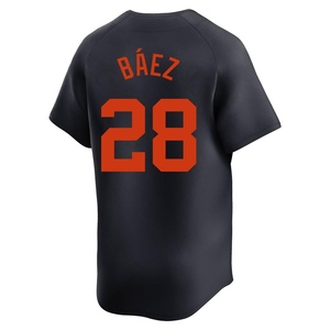 Men's Detroit Tigers Javier Baez Limited Navy Alternate Jersey