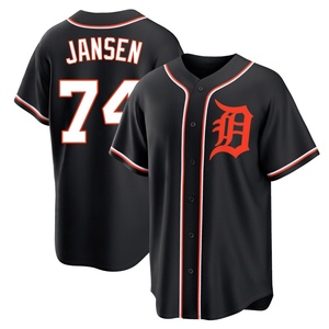 Men's Detroit Tigers Kenley Jansen Replica Black Fashion Out Jersey