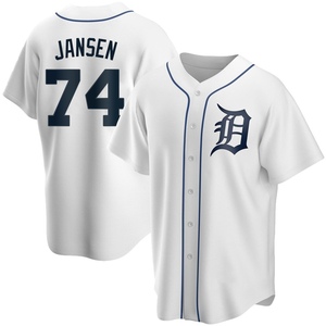Men's Detroit Tigers Kenley Jansen Replica White Home Jersey