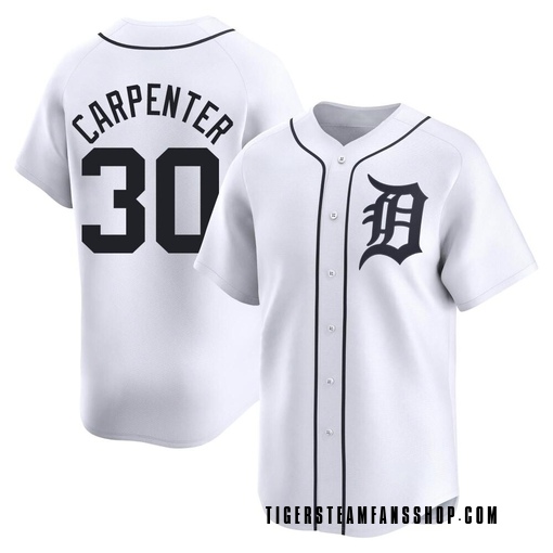Men's Detroit Tigers Kerry Carpenter Limited White Home Jersey