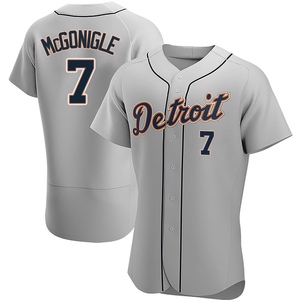 Men's Detroit Tigers Kevin McGonigle Authentic Gray Road Jersey