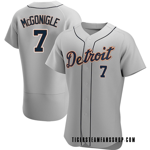 Men's Detroit Tigers Kevin McGonigle Authentic Gray Road Jersey