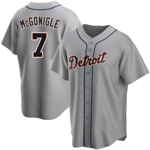 Men's Detroit Tigers Kevin McGonigle Replica Gray Road Jersey