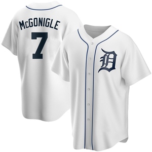 Men's Detroit Tigers Kevin McGonigle Replica White Home Jersey