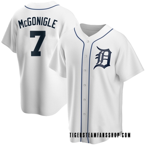 Men's Detroit Tigers Kevin McGonigle Replica White Home Jersey