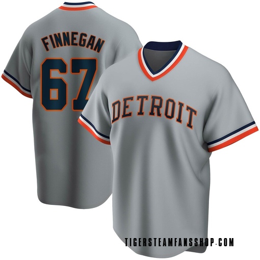 Men's Detroit Tigers Kyle Finnegan Limited Gray Road Cooperstown Collection Jersey