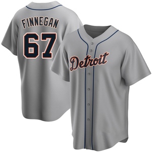 Men's Detroit Tigers Kyle Finnegan Replica Gray Road Jersey