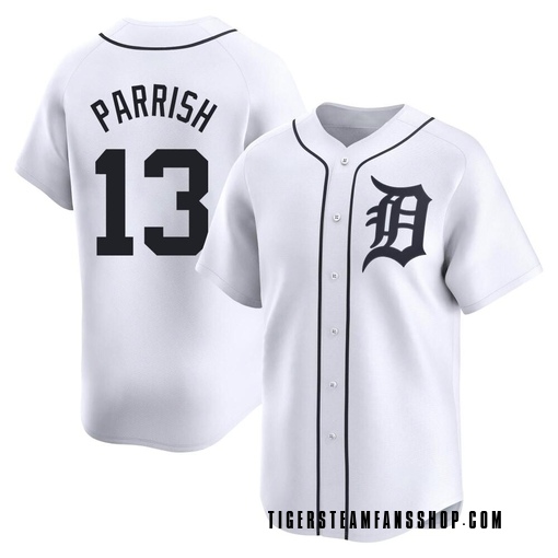 Men's Detroit Tigers Lance Parrish Limited White Home Jersey
