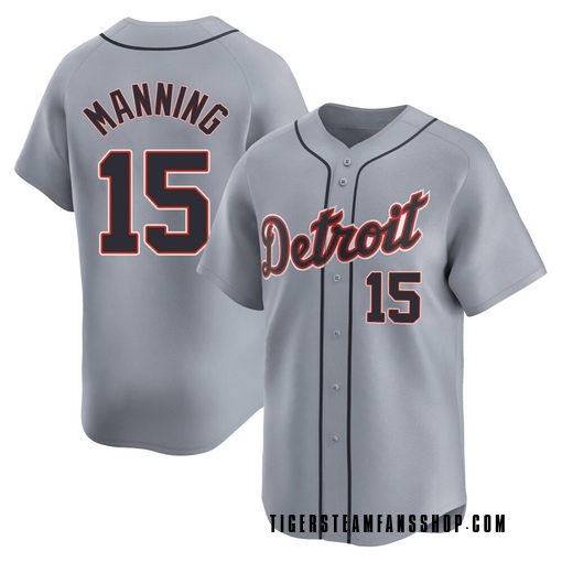 Men's Detroit Tigers Matt Manning Limited Gray Road Jersey