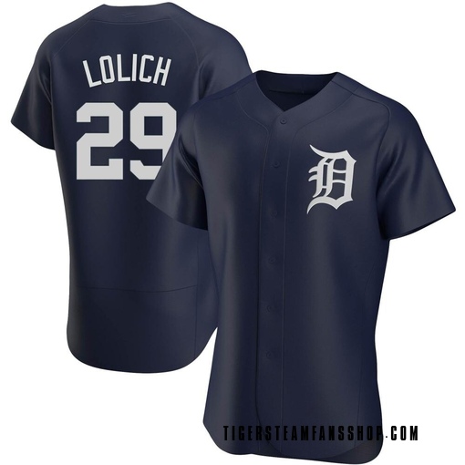 Men's Detroit Tigers Mickey Lolich Authentic Navy Alternate Jersey