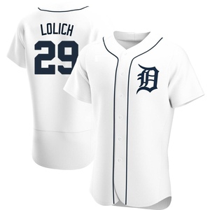 Men's Detroit Tigers Mickey Lolich Authentic White Home Jersey