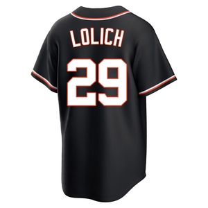 Men's Detroit Tigers Mickey Lolich Replica Black Fashion Out Jersey