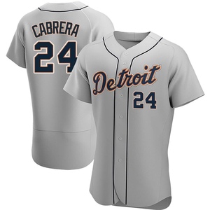 Men's Detroit Tigers Miguel Cabrera Authentic Gray Road Jersey